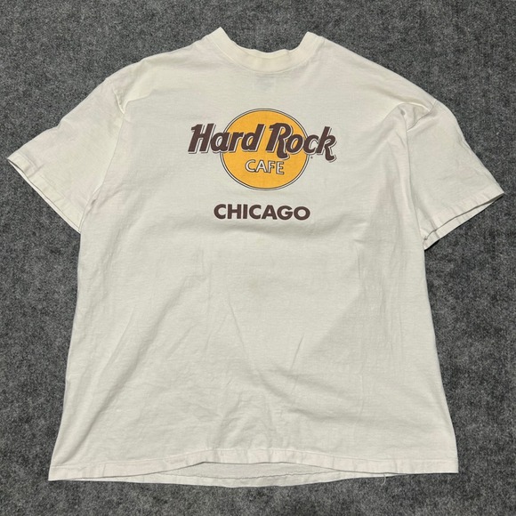 Hard Rock Cafe Other - Hard Rock Cafe Chicago Vintage 90s Hanes Beefy-T Graphic Shirt White Size XL